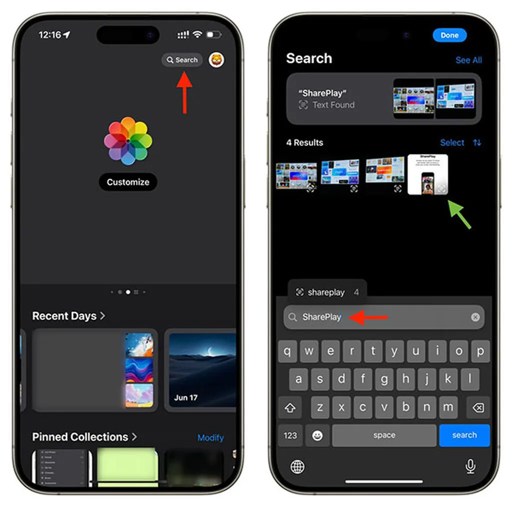 جستجوی واژه Screenshots