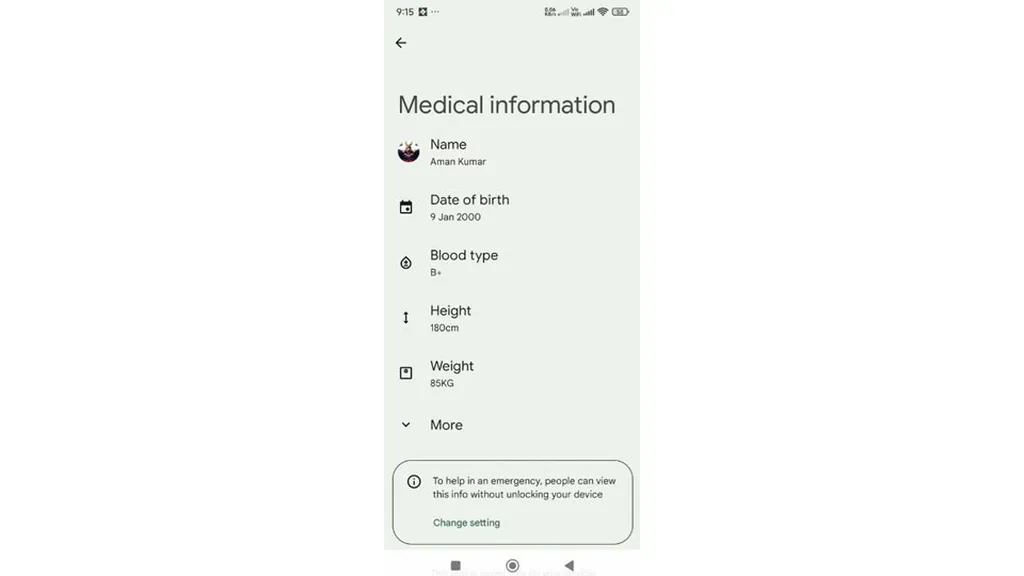 android Emergency Features