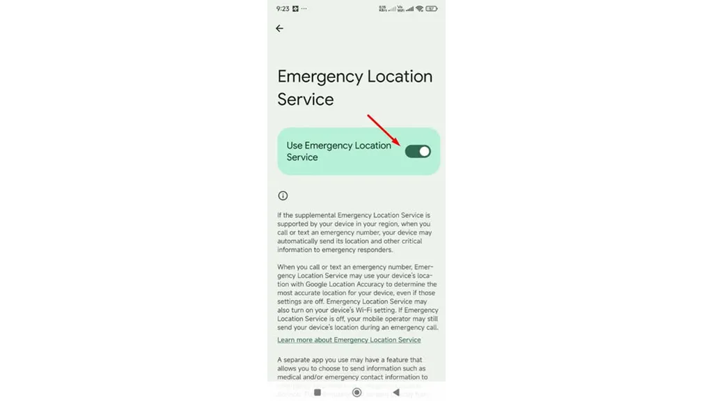 android Emergency Features