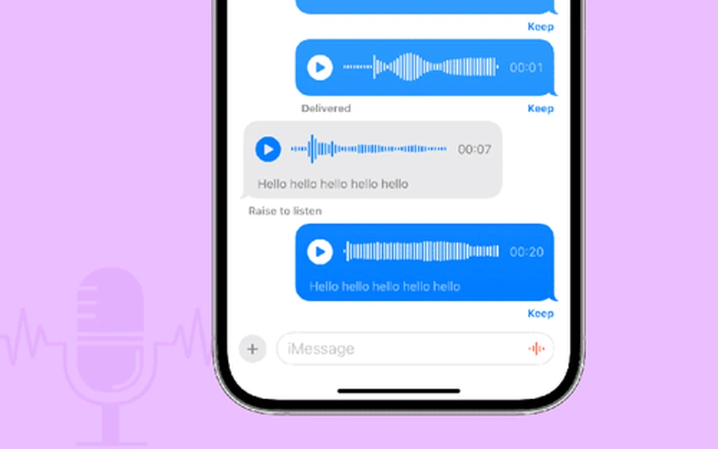 راهنمای ارسال پیام صوتی (Voice) به کمک آیفون