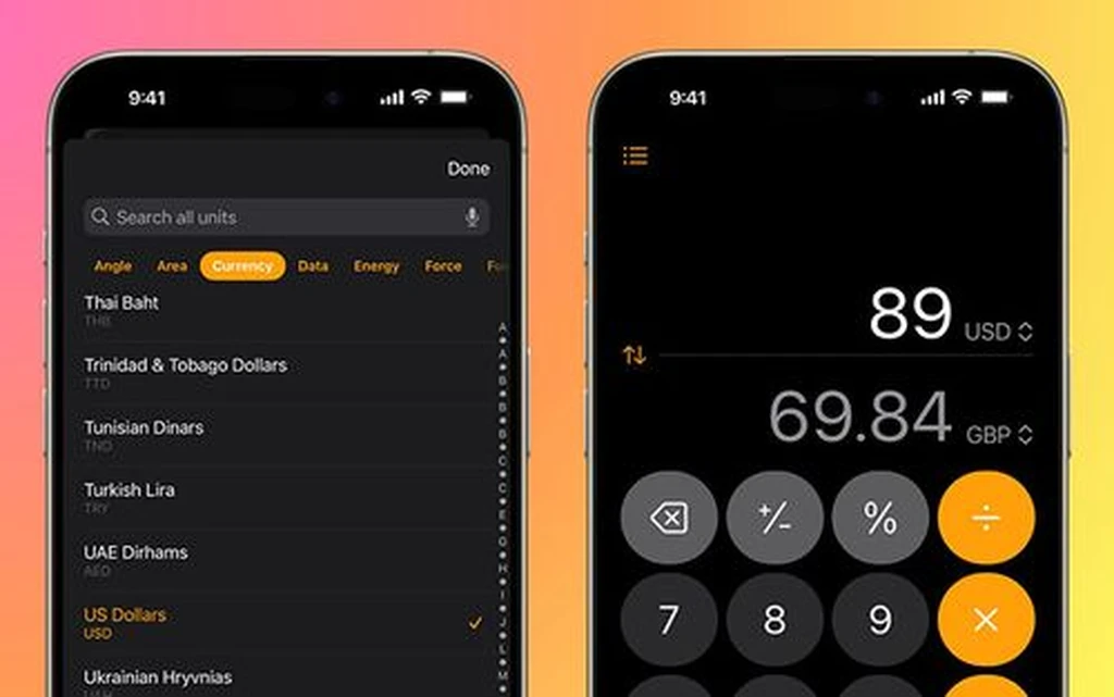 راهنمای تبدیل واحدهای مختلف در ماشین حساب iOS 18
