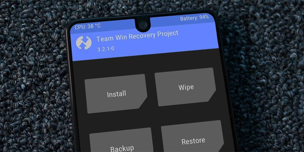 منوی TWRP در اندروید