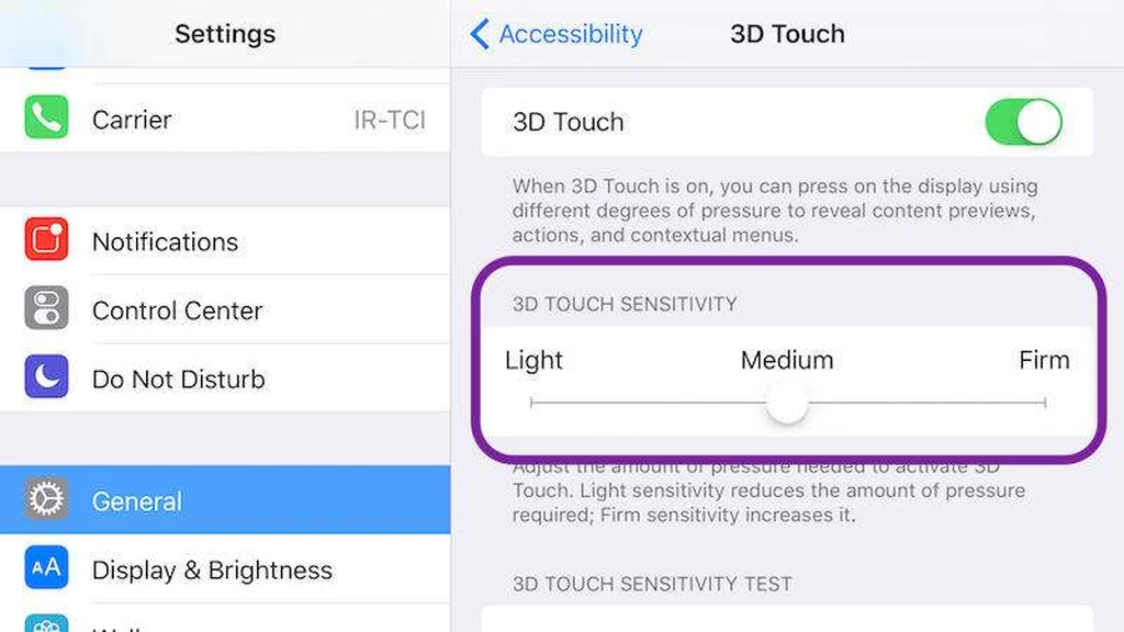 راهنمای آی او‌ اس: تغییر میزان حساسیت فشار 3D Touch در iPhone 6s