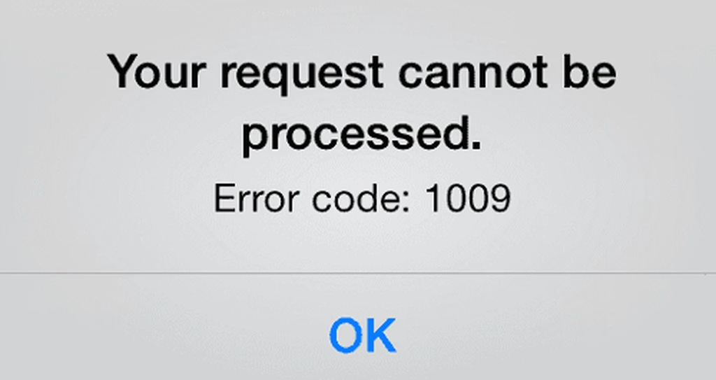 چگونه ارور 1009 را رفع کنیم؟