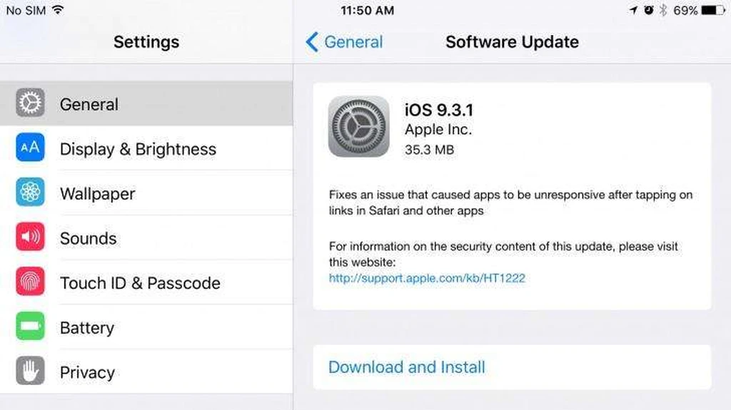 انتشار iOS 9.3.1 برای رفع مشکل کرش کردن سافاری در  iOS 9.3 