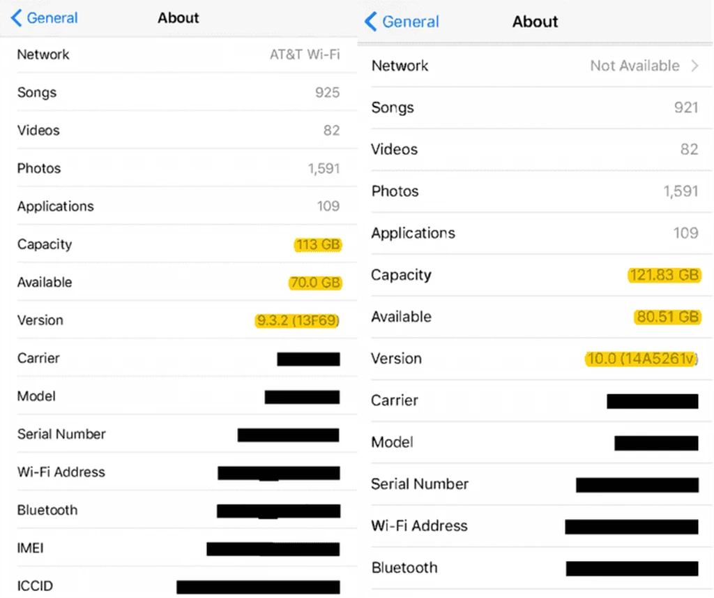 حافظه داخلی آیفون در iOS 10 افزایش می‌یابد