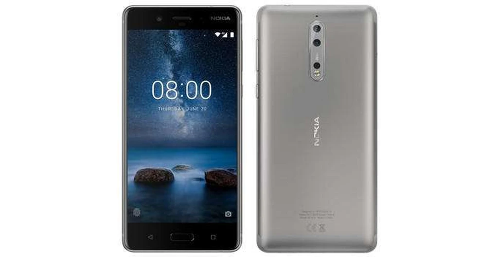 عکس مدل نقره‌ای ‌Nokia 8 همراه با مشخصات سخت‌افزاری احتمالی