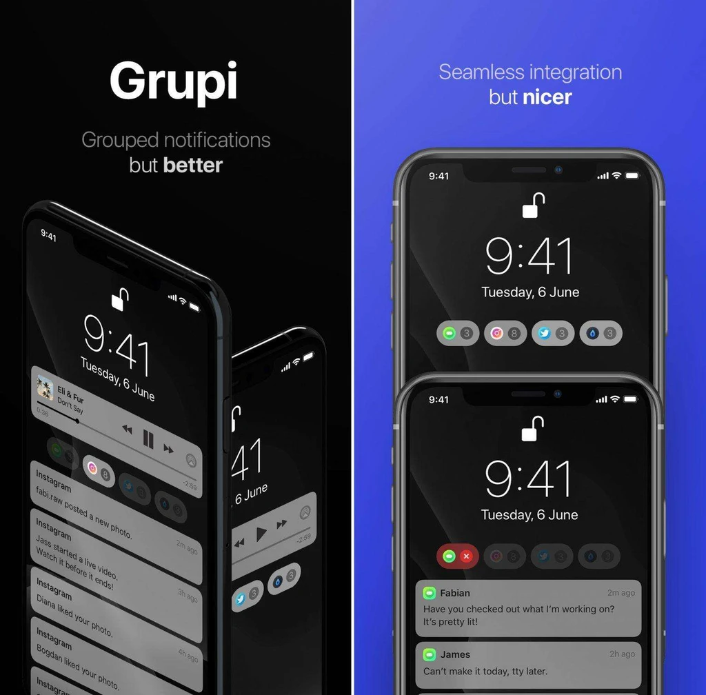 توییک جیلبریک: مرتب کردن نوتیفیکیشن‌ها با Grupi