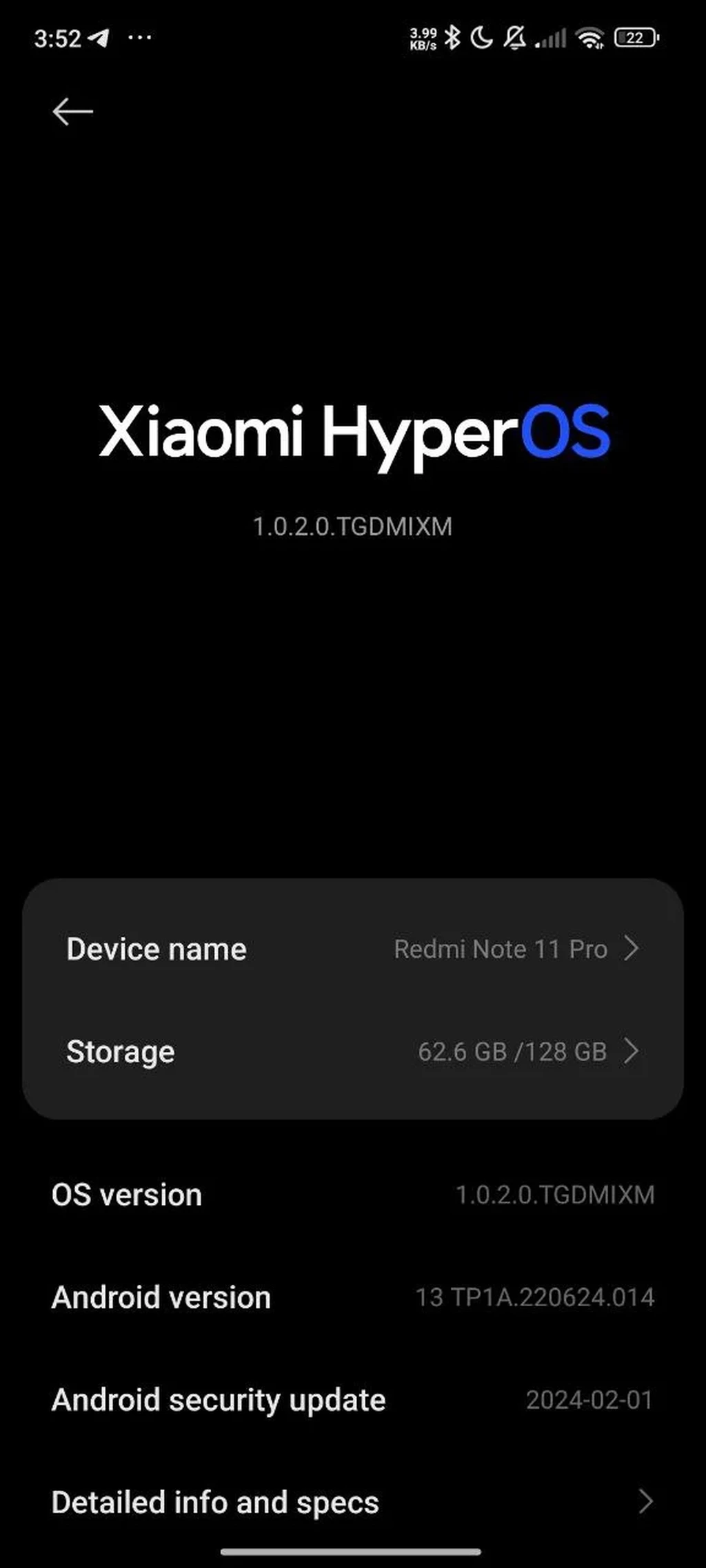 بهروزرسانی HyperOS برای ردمی نوت ۱۱ پرو 4G