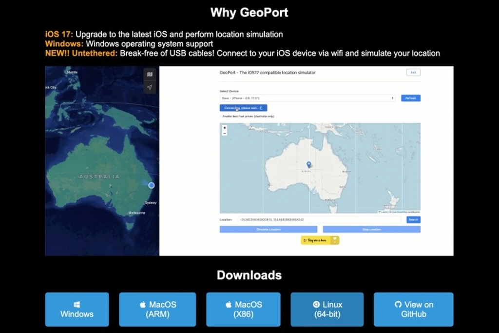 رابط کاربری وب سایت GeoPort