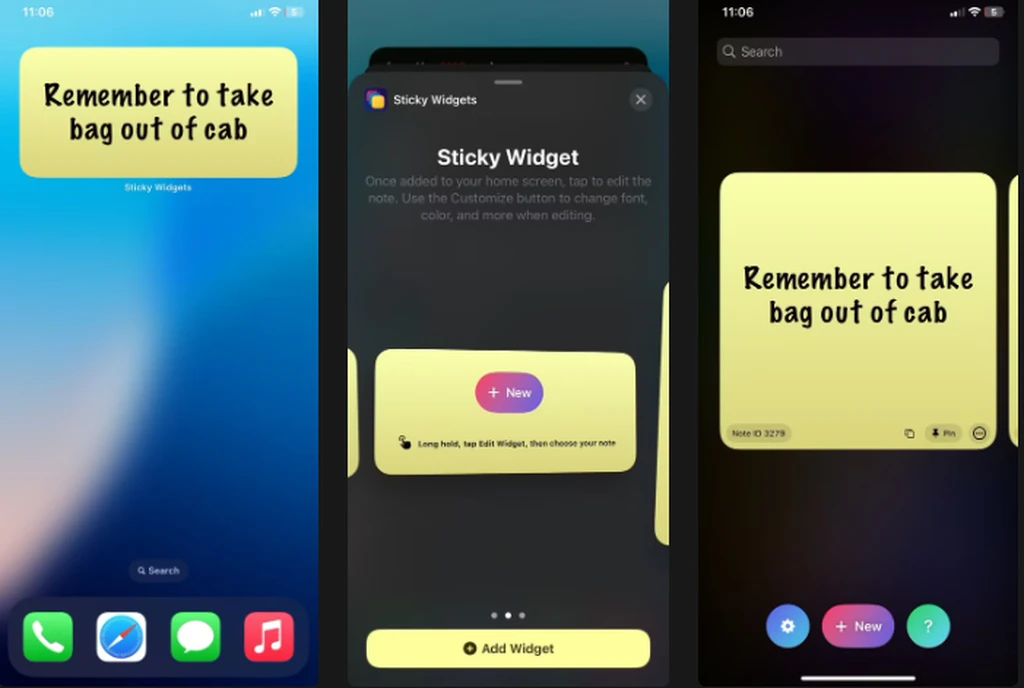 Sticky Widgets