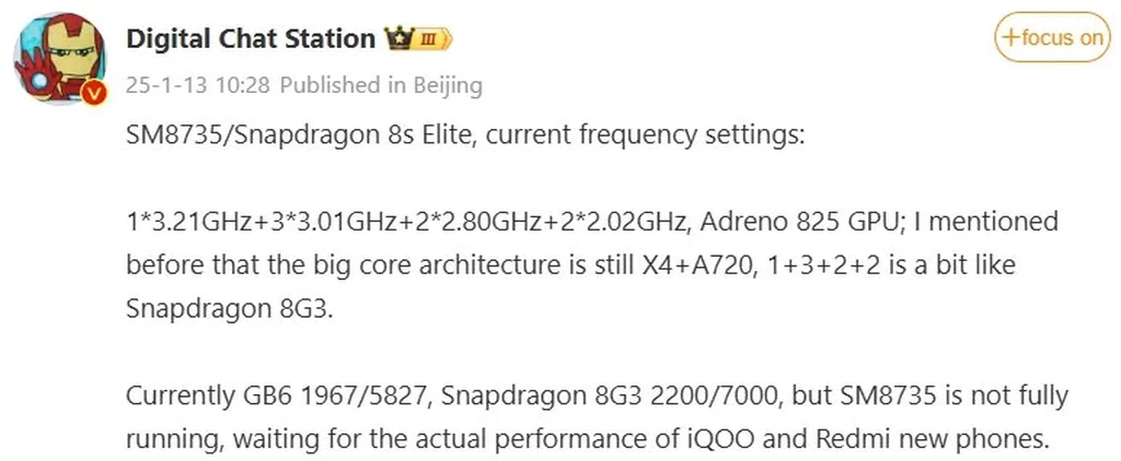 Snapdragon 8s Elite