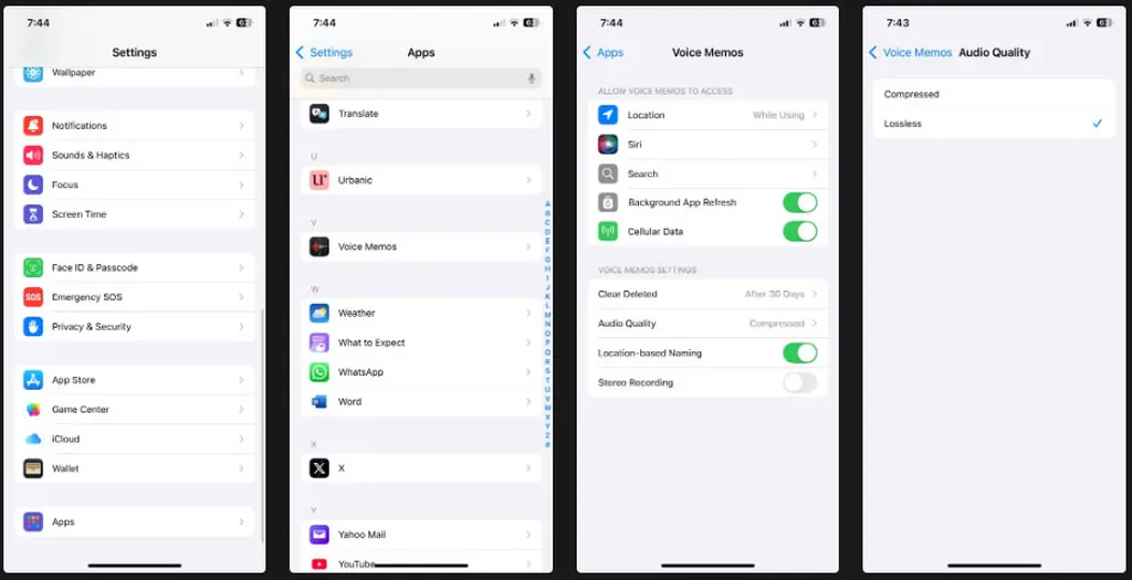 Voice Recordings on iPhone