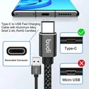 کابل فست شارژ کنفی USB به ‌USB-C بودی مدل DC206T30B-2