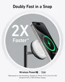 شارژر بی‌سیم ۱۵ وات ۳ در ۱ انکر مدل MagGo Wireless Charging Station 3-in-1 Qi2 B25M4-3