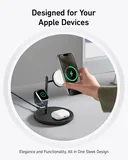 شارژر بی‌سیم ۱۵ وات ۳ در ۱ انکر مدل MagGo Wireless Charging Station 3-in-1 Qi2 B25M4-5