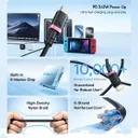 کابل شارژ 1 متری کنفی USB-C به USB-C بیسوس مدل CB000169-1