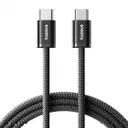 کابل شارژ 1 متری کنفی USB-C به USB-C بیسوس مدل CB000160-0