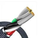 کابل شارژ 2 متری کنفی USB-A به لایتنینگ بیسوس مدل CAJY000101-2