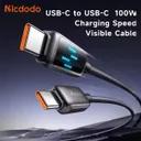 کابل شارژ 1.2 متری کنفی USB-C به USB-C مک دودو مدل CA-425-1