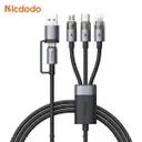 کابل شارژ چندسر 1.2 متری کنفی USB-A و USB-C به USB-C، لایتنینگ و Micro-USB مک دودو مدل CA-726