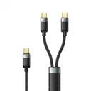 کابل شارژ چندسر 1.5 متری کنفی USB-C به دو USB-C مک دودو مدل CA-738-0