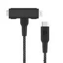 کابل شارژ چندسر 1.2 متری کنفی USB-C به USB-C و لایتنینگ پاورولوژی مدل PCAB007-0