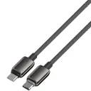 کابل شارژ 1 متری کنفی USB-C به USB-C پاورولوژی مدل PWDC60D-2