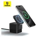 پایه نگهدارنده موبایل و شارژر بی‌سیم 15 وات باسئوس مدل BS-W531-1
