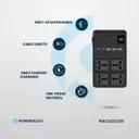 چندراهی برق 4 پریز با کابل جمع‌شونده پاورولوژی مدل PWCUQC029-2