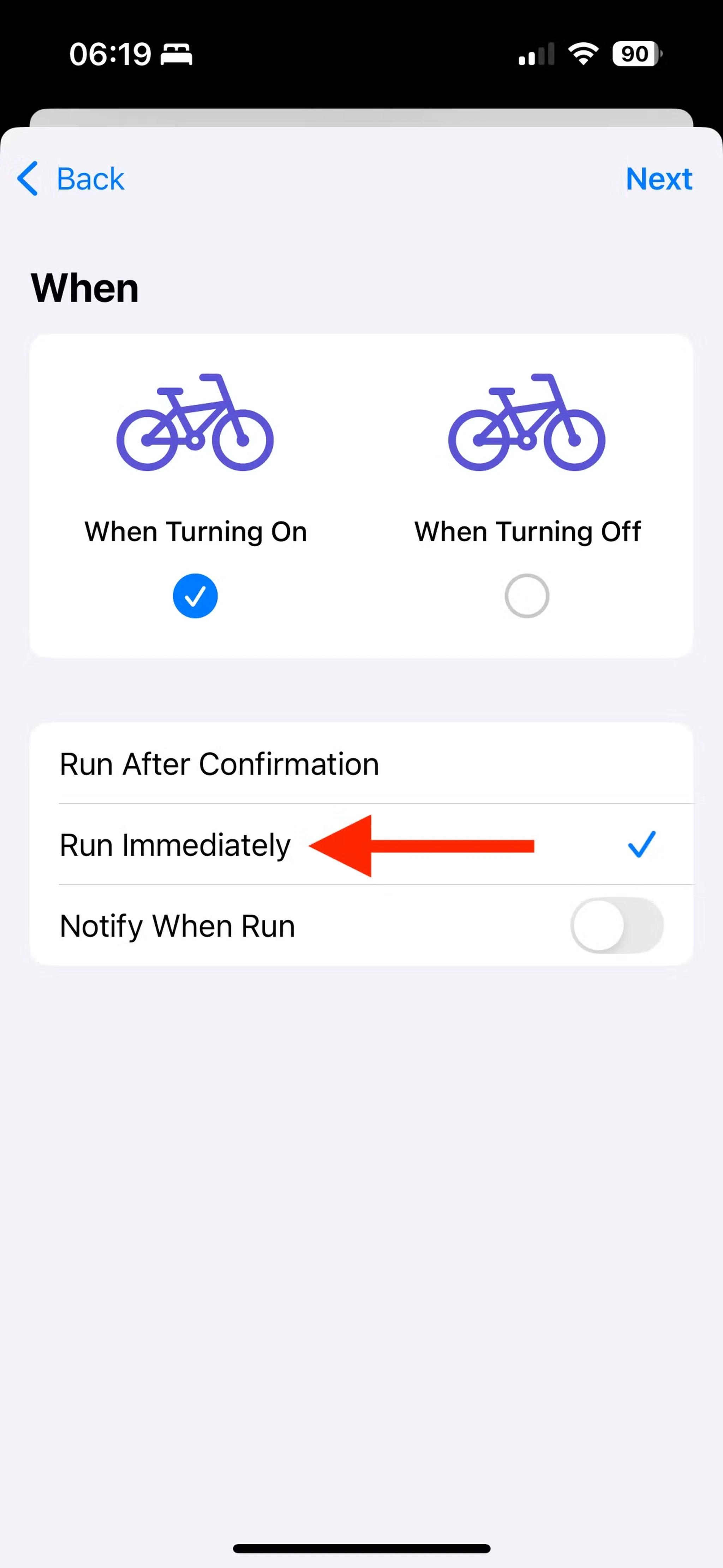 run-immediately-option-for-focus-trigger-in-the-shortcuts-app-on-iphone.avif