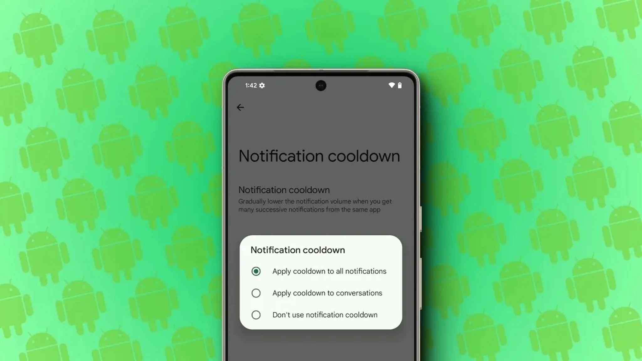 قابلیت جدید اندروید ۱۵: Notification cooldown