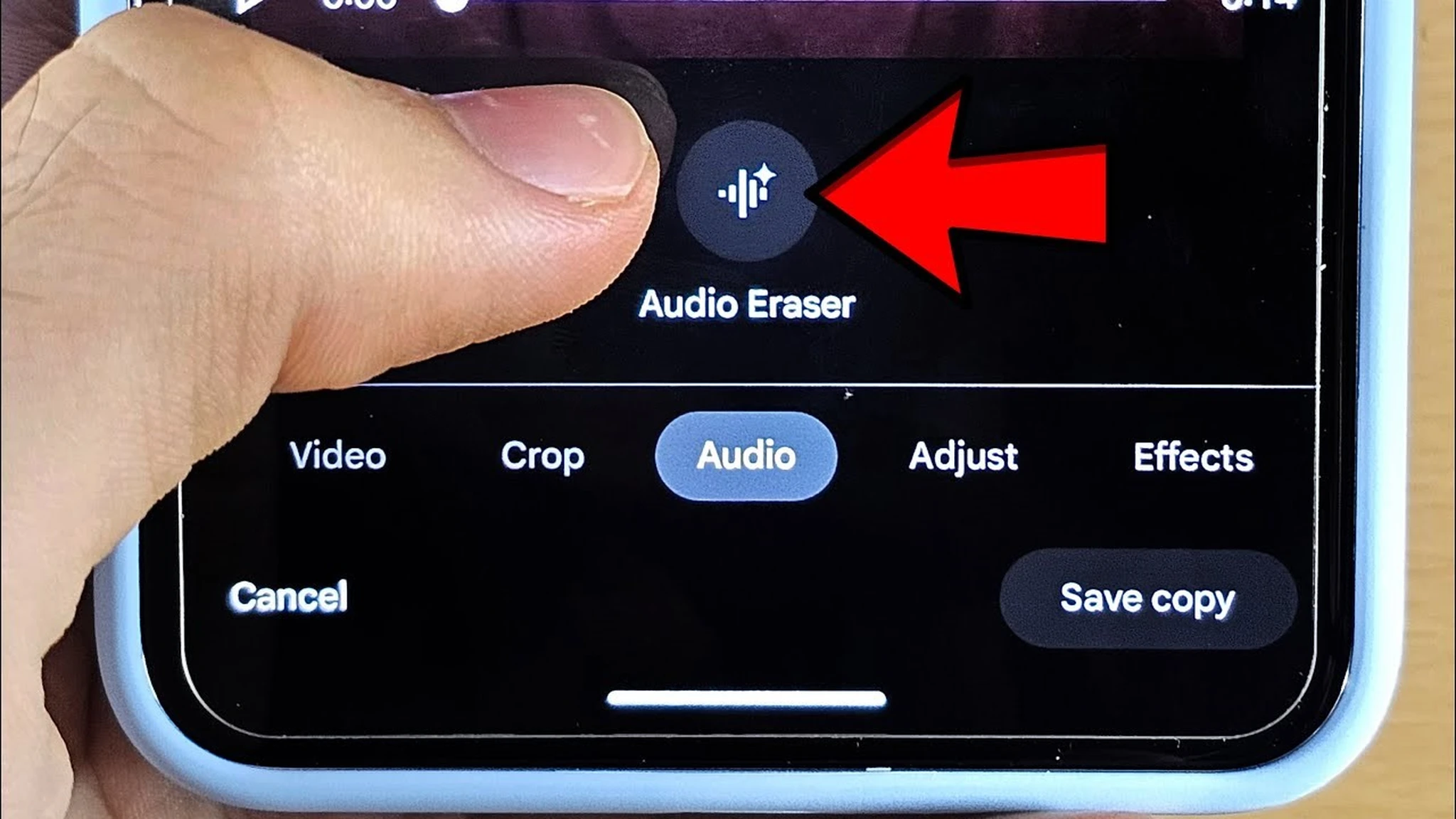 Audio Eraser در گوگل پیکسل 8a