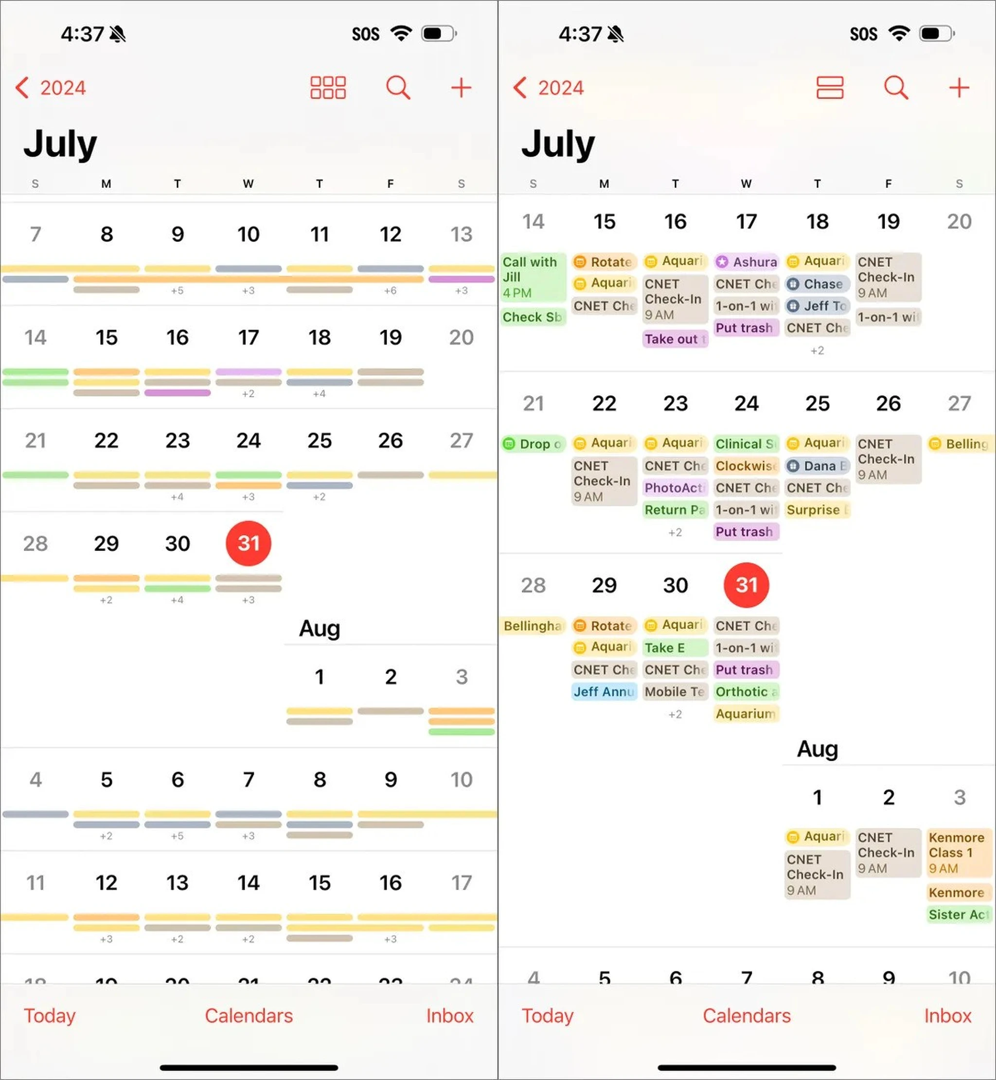 تنظیمات جدید در اپلیکیشن تقویم (Calendar)