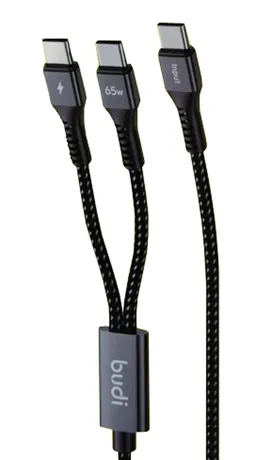کابل شارژ کنفی یک به دو ‌USB-C به ‌USB-C بودی مدل DC210C2C12B