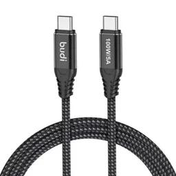 کابل شارژ کنفی ‌USB-C به ‌USB-C بودی مدل Budi DC220TT30B