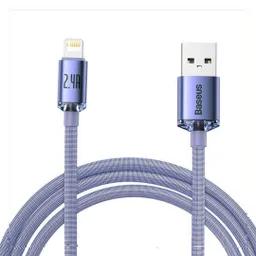 کابل شارژ 2 متری کنفی USB-A به لایتنینگ بیسوس مدل CAJY000101