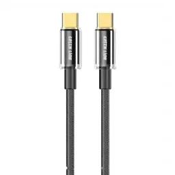 کابل شارژ 1 متری کنفی USB-C به USB-C گرین لاین مدل GNTPTGH60CTC