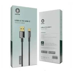 کابل شارژ 1 متری کنفی USB-A به USB-C گرین لاین مدل GNTPTGHATC