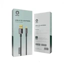 کابل شارژ 1 متری کنفی USB-A به لایتنینگ گرین لاین مدل GNTPTGHATL