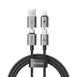 کابل شارژ چندسر 1.2 متری کنفی USB-A و USB-C به USB-C و لایتنینگ مک دودو مدل CA-656