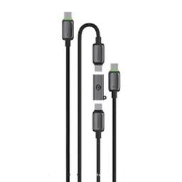 ست کابل شارژ 1 و 2 متری کنفی USB-C به USB-C پاورولوژی مدل PCAB37
