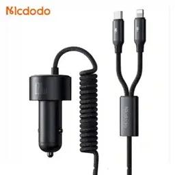 شارژر فندکی 120 وات مک دودو مدل CC-037 با کابل USB-C و لایتنینگ