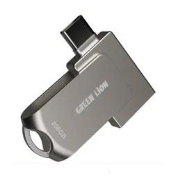 فلش OTG دوکاره 256 گیگابایت گرین لاین مدل GN2N1FL256