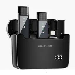 میکروفون یقه‌ای بی‌سیم دوتایی لایتنینگ گرین لاین مدل GN2IN1DDMLT