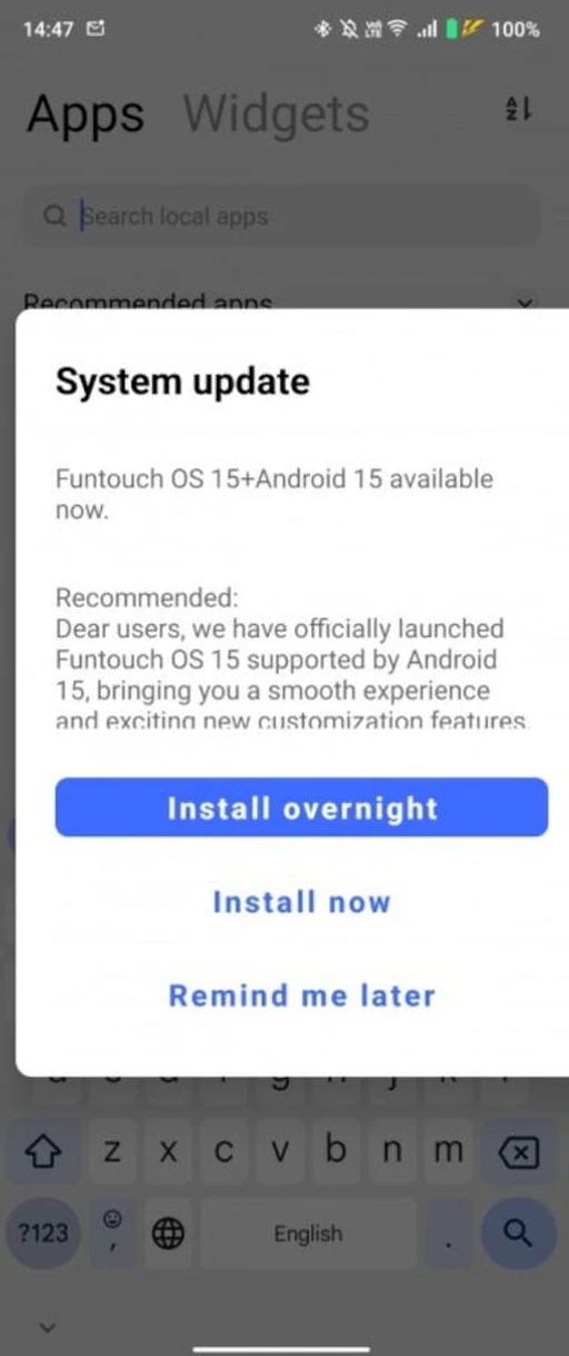 Funtouch OS 15