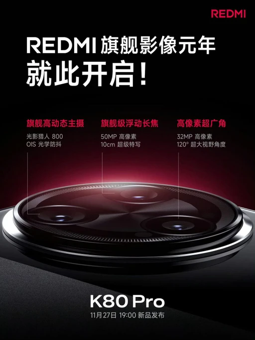 دوربین Redmi K80 Pro با سری Xiaomi 15 رقابت می‌کند