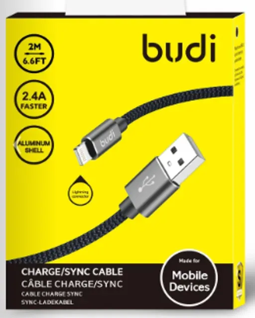 کابل شارژ کنفی USB به لایتنینگ بودی مدل DC206L20B-4