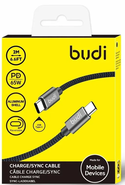 کابل شارژ کنفی ‌USB-C به ‌USB-C بودی مدل DC206TT20B-1