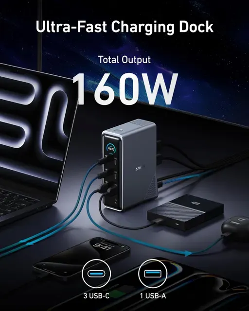 هاب شارژ‌ 160 وات 14 پورت انکر مدل A83B6-2